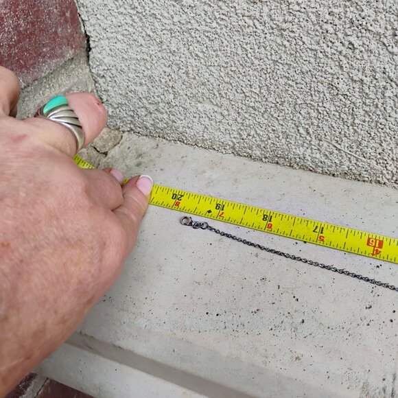 Handmade Southwest Sterling Silver Butterfly Pendant Necklace w/Turquoise - Picture 9 of 10